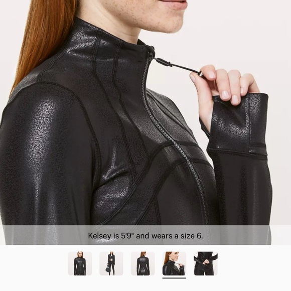 RARE jacket Lululemon define foil Black Activewear S - Picture 2 of 6